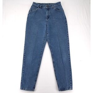 Vintage Lee Jeans Womens 14 Long Blue High Rise Tapered Leg Mom Denim‎ USA 90s
